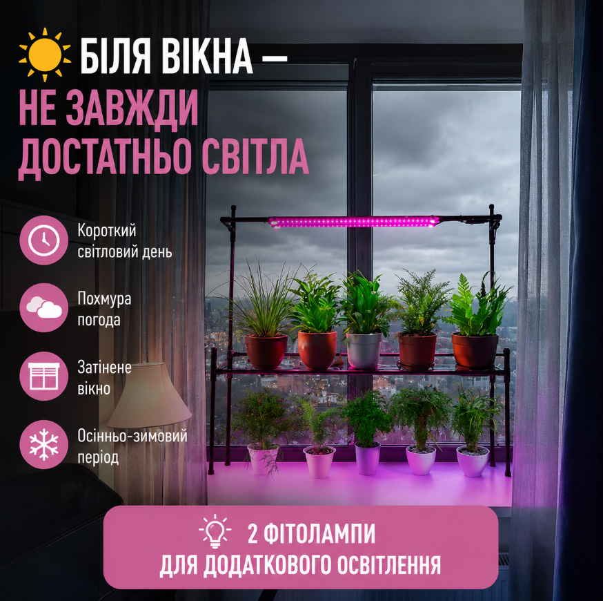Біля вікна не завжди достатньо світла